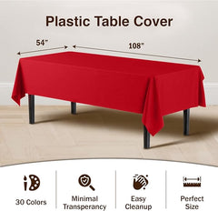 Premium Red Table Cover | 12 Pack