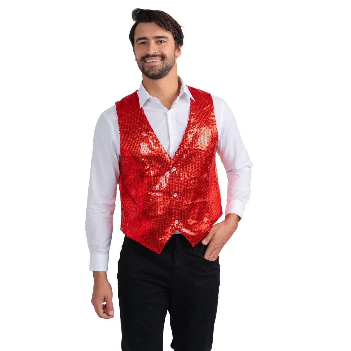 Red Sequin Vest - Adults