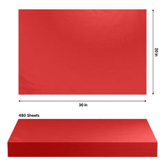 20 In. x 30 In. Red Tissue Paper | 480 Sheets