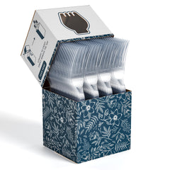 100 Clear Forks + Floral Caddy | 12 Pack