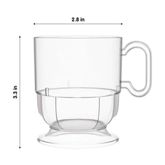 8 Oz. Clear Plastic Coffee Mugs | 192 Count