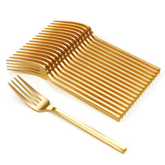 Trendables Mod Gold Plastic Forks | 40 Count