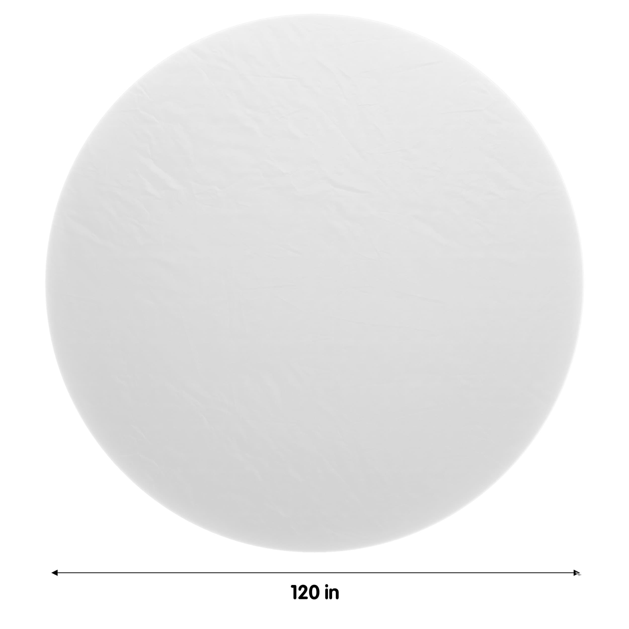 120 In. Premium Round White Table Covers | 12 Count