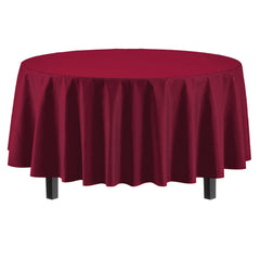 Round Burgundy Table Cover | 12 Pack