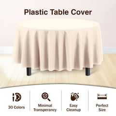 Round Ivory Table Cover | 6 Pack