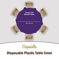 Round Purple Table Cover | 12 Pack