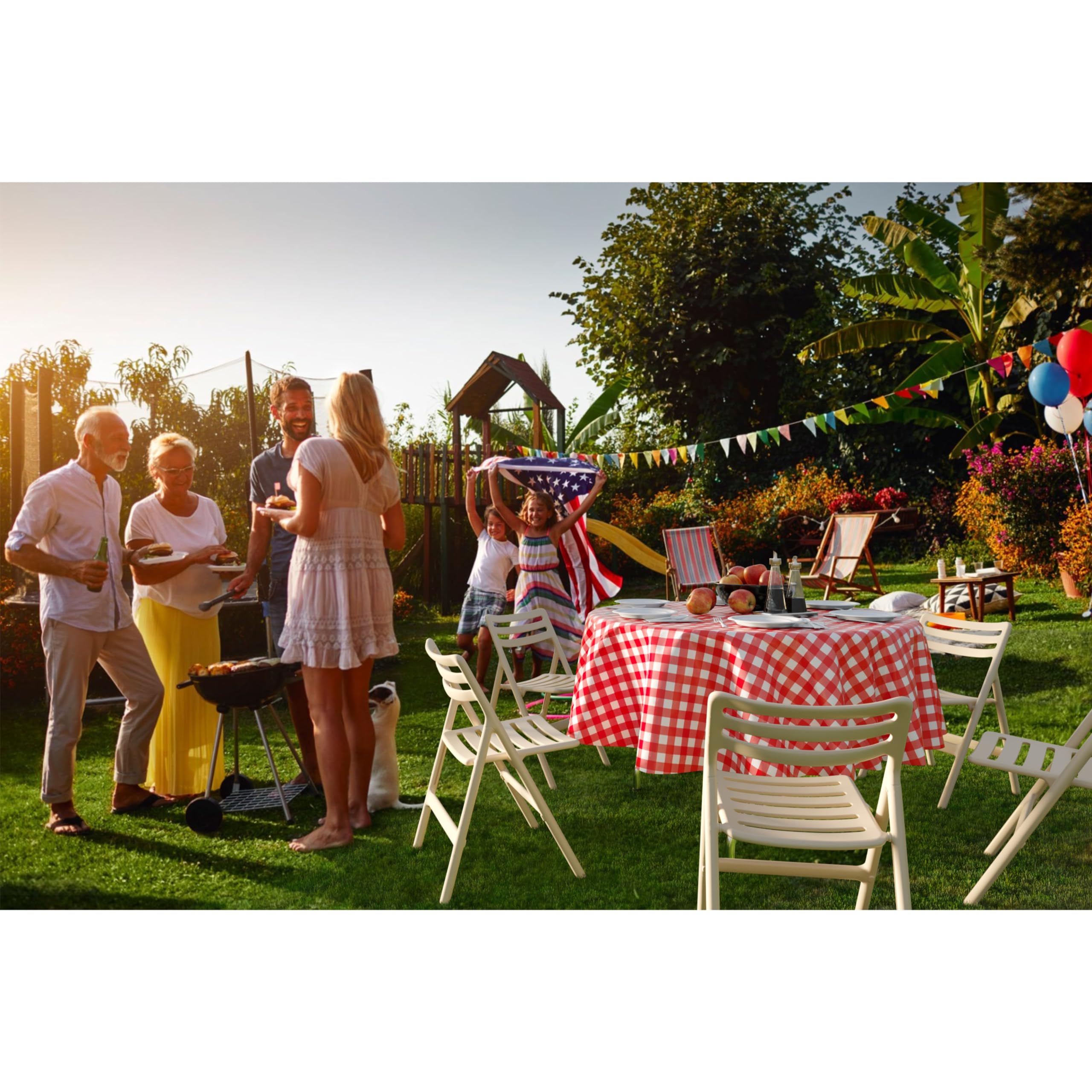 Round Red Gingham Table Cover | 12 Pack