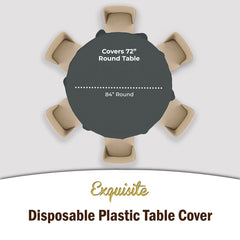 Round Silver Table Cover | 6 Pack