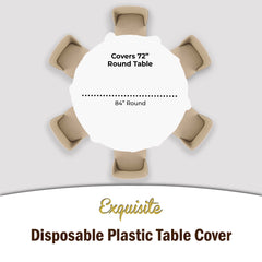 Round White Table Cover | 6 Pack