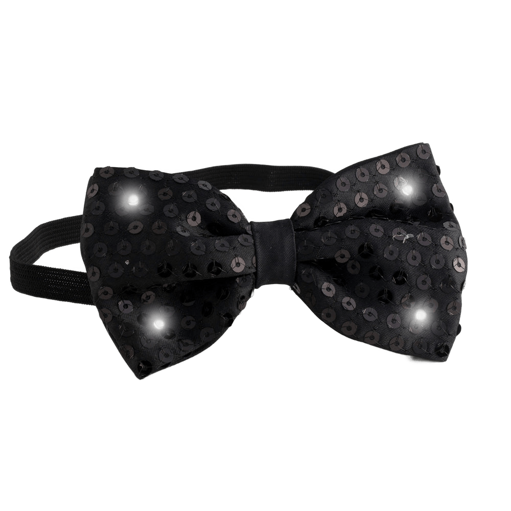 Sequin Bow Tie with LED Flashing Lights