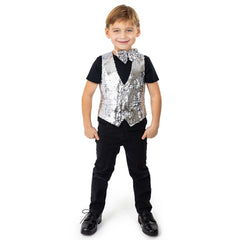 Sequin Vest with Bowtie - Kids