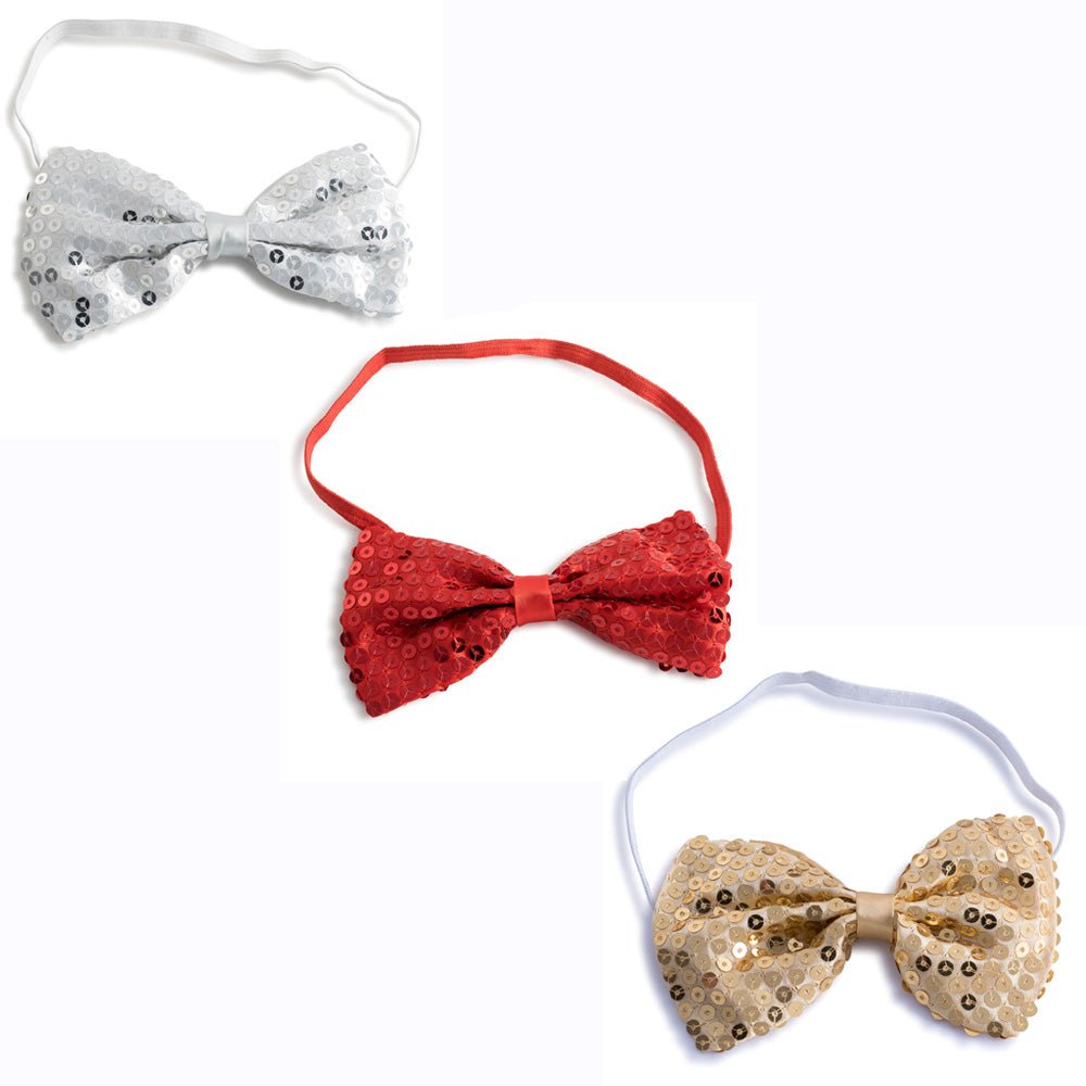 Shiny Sequin Bow Tie