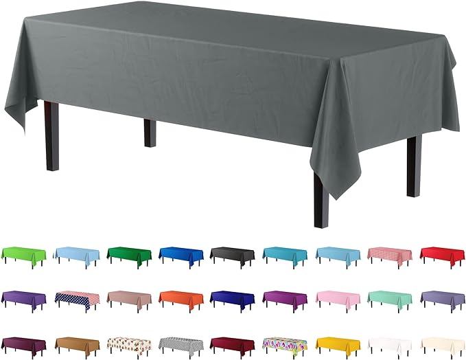 Premium Silver Table Cover | 6 Pack