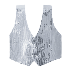 Silver Sequin Vest - Kids