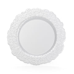 Pearl White Leaf Plate Combo | 30 10-inch + 30 7-inch