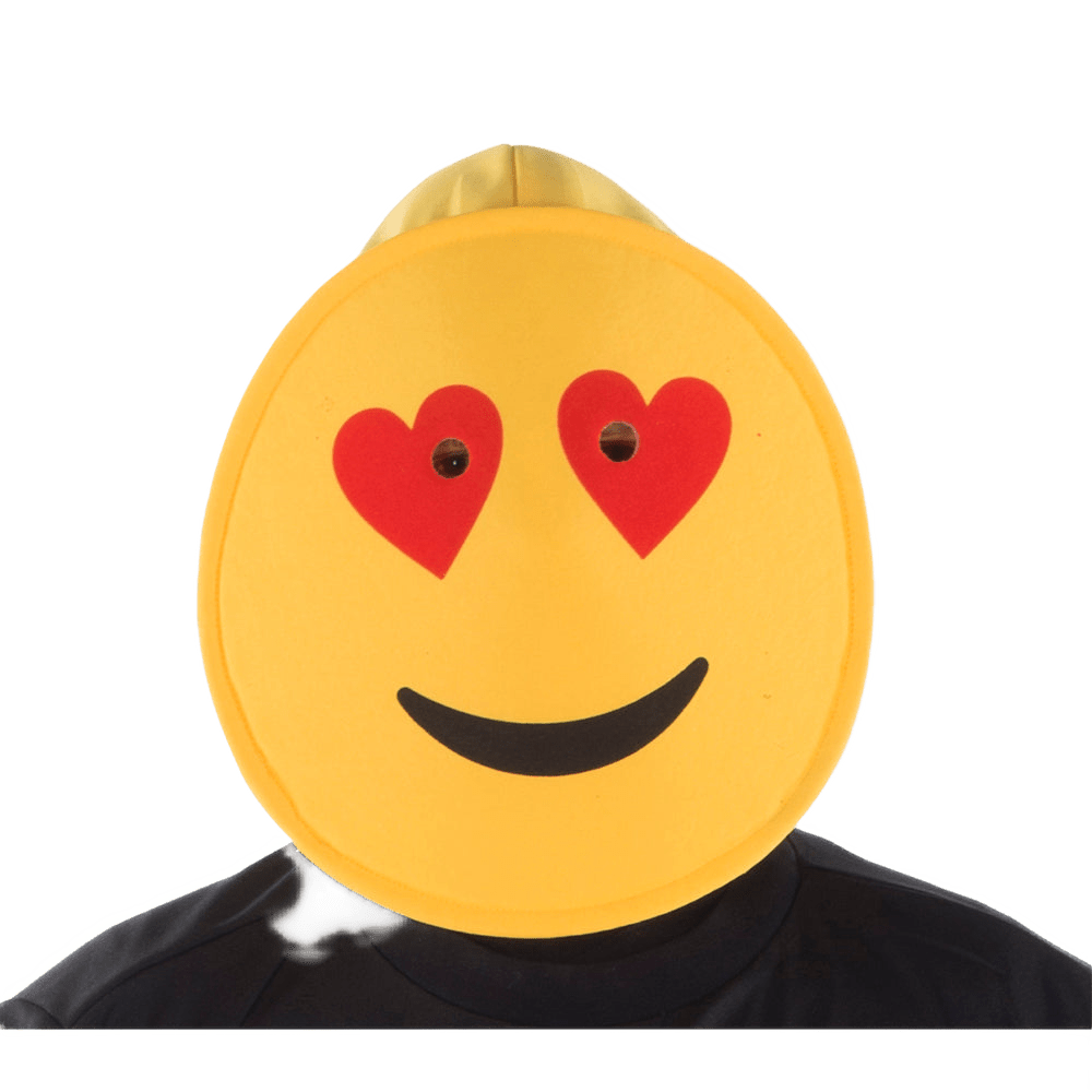 Smiling Hearts Emoji Mask - Kids