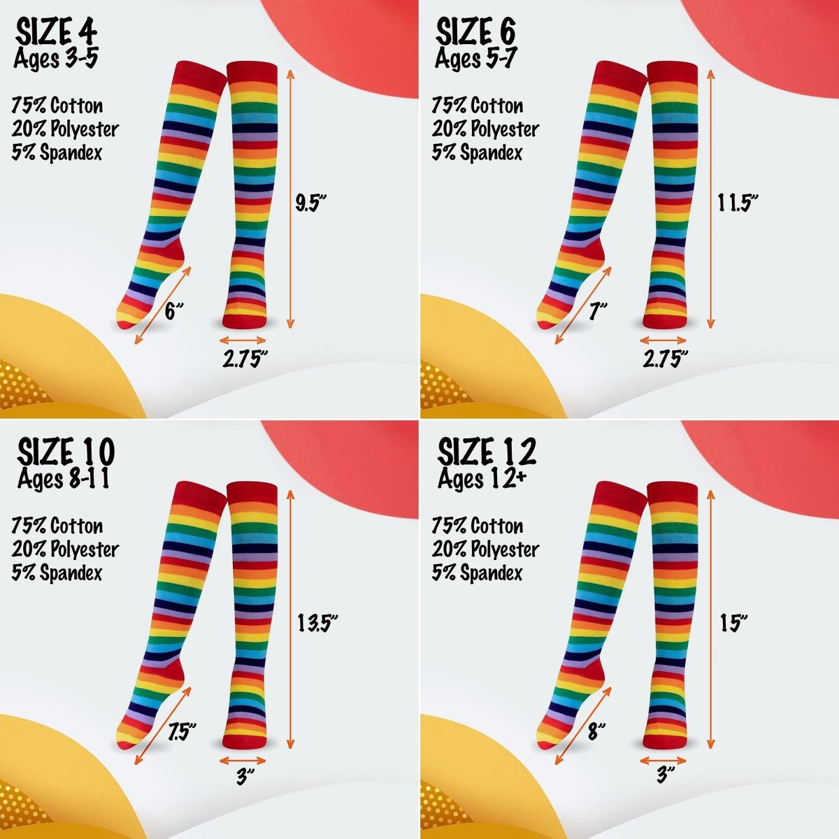 Striped Cotton Socks for Kids