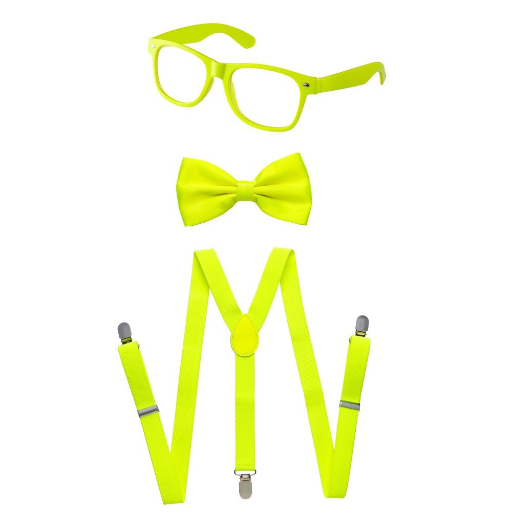 Suspenders, Bowtie and Sunglasses Set - Adults