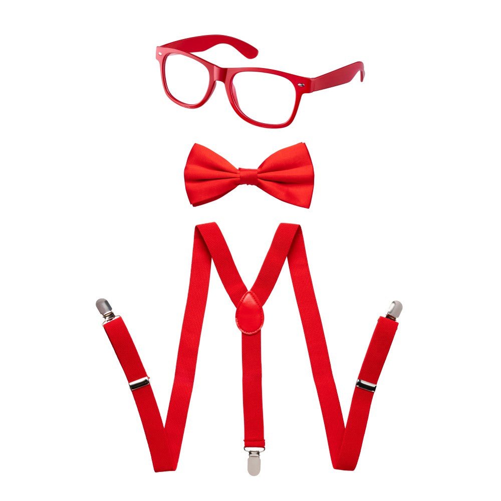 Suspenders, Bowtie and Sunglasses Set - Adults