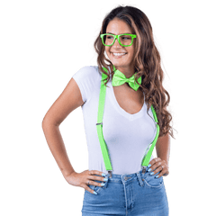 Suspenders, Bowtie and Sunglasses Set - Adults