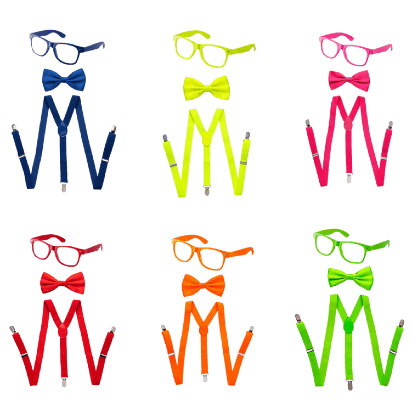 Suspenders, Bowtie and Sunglasses Set - Adults