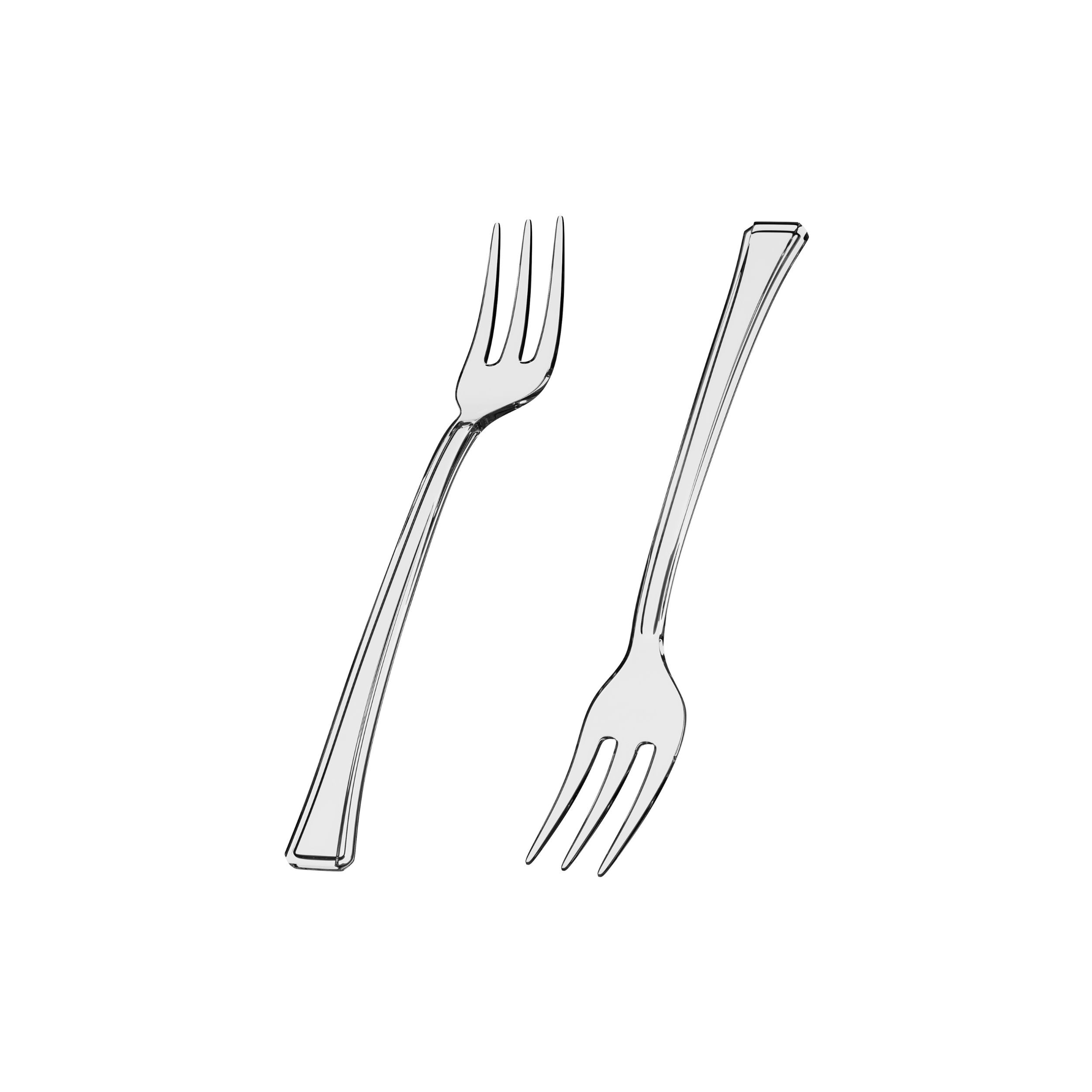 Exquisite Clear Plastic Tasting Forks | 500 Count