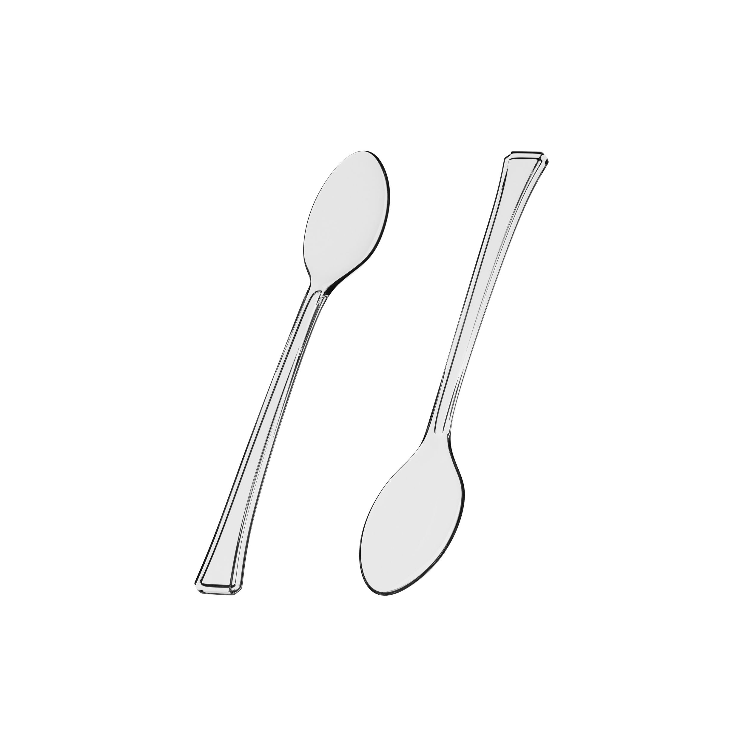 Exquisite Clear Plastic Tasting Spoons | 500 Count