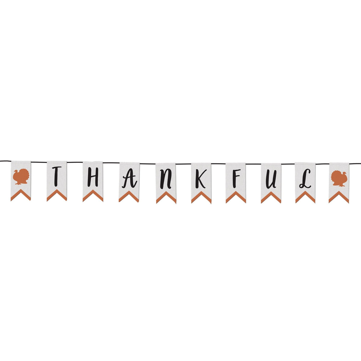 Thankful Canvas Pennant Banner for Thanksgiving - Pack of 4