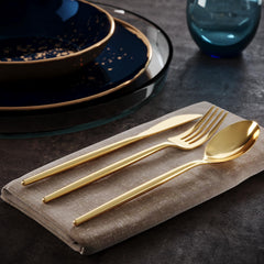 Gloss Gold Plastic Forks | 40 Count