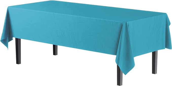 Premium Turquoise Table Cover | 12 Pack