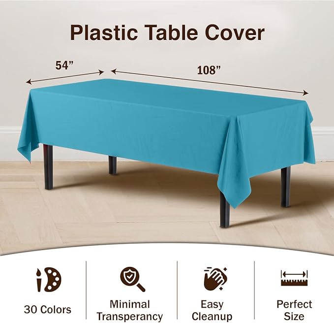 Turquoise Table Cover | 12 Pack