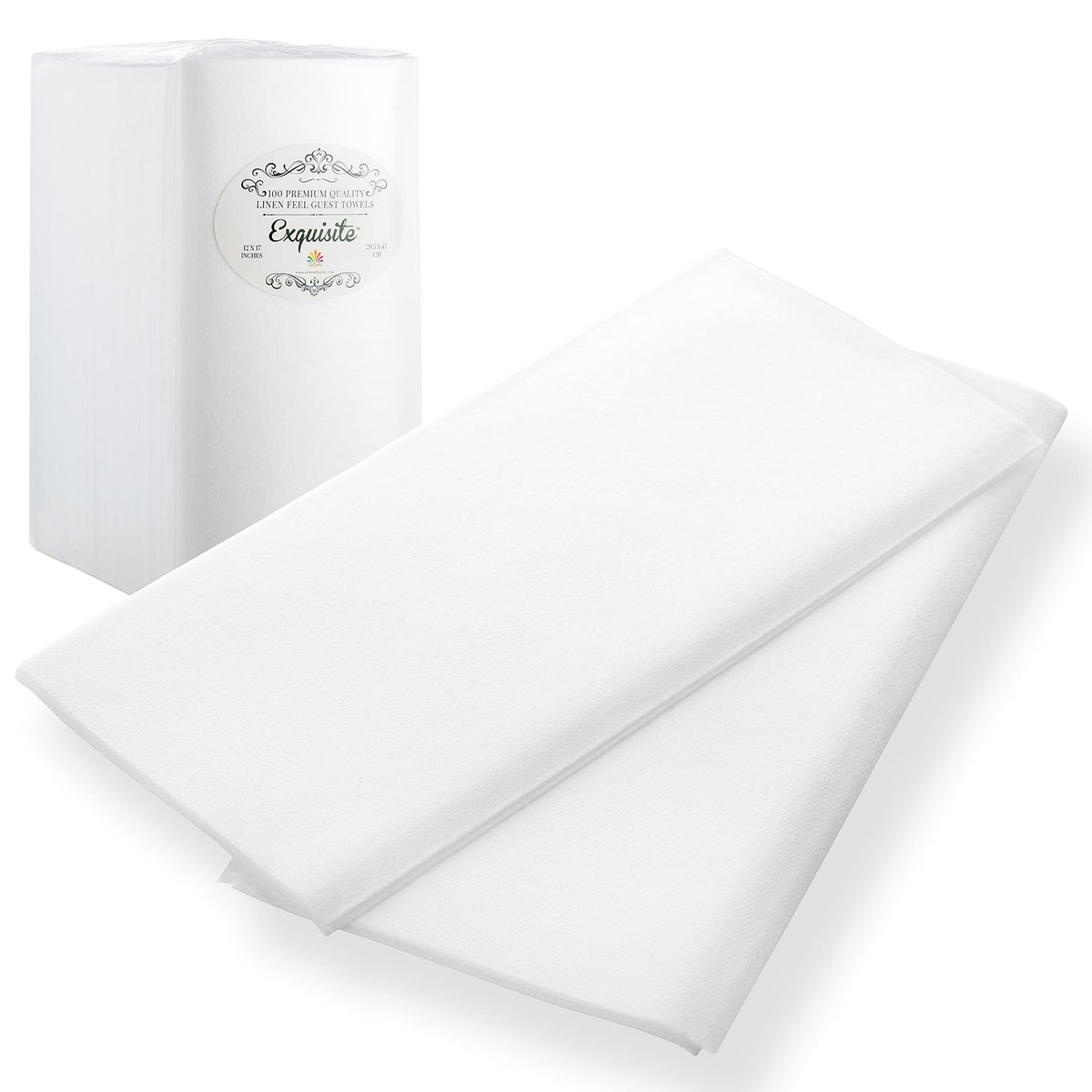 White Airlaid Linen Feel Paper Napkins | 100 Count