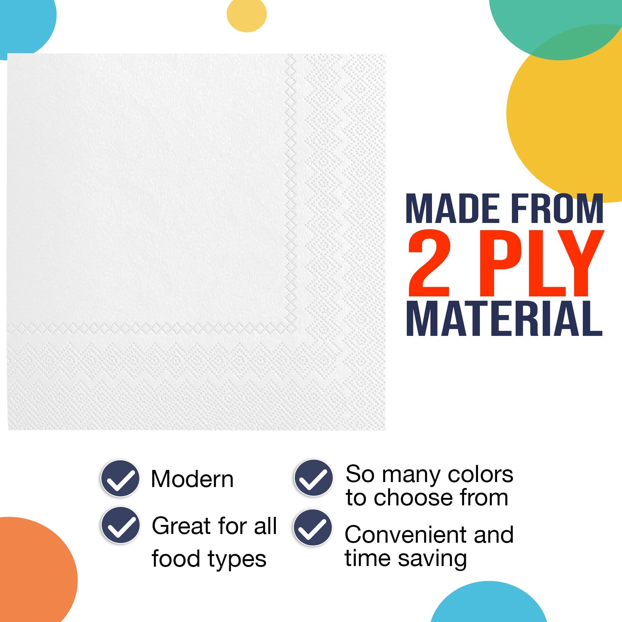 White Dinner Napkins | 3600 Pack