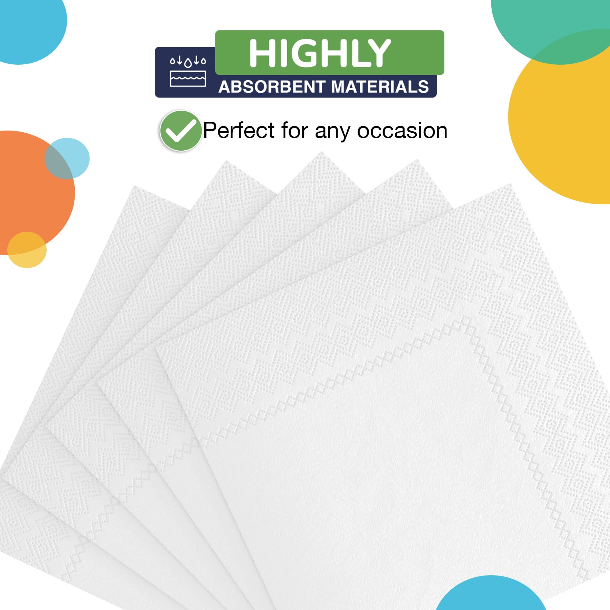 White Dinner Napkins | 3600 Pack