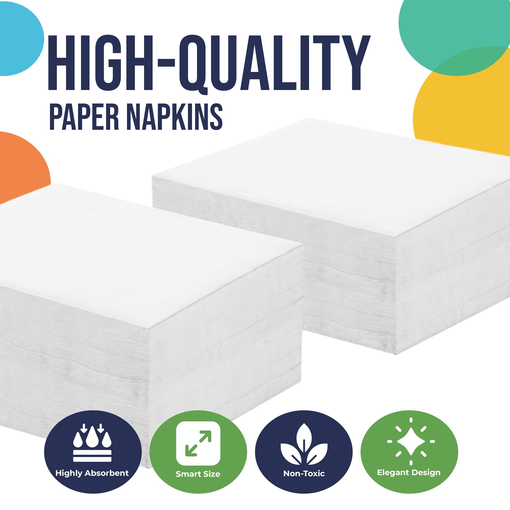 White Dinner Napkins | 3600 Pack