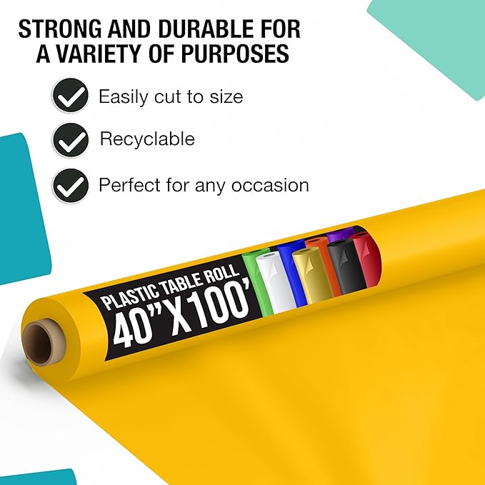 40 In. x 100 Ft. Yellow Table Roll