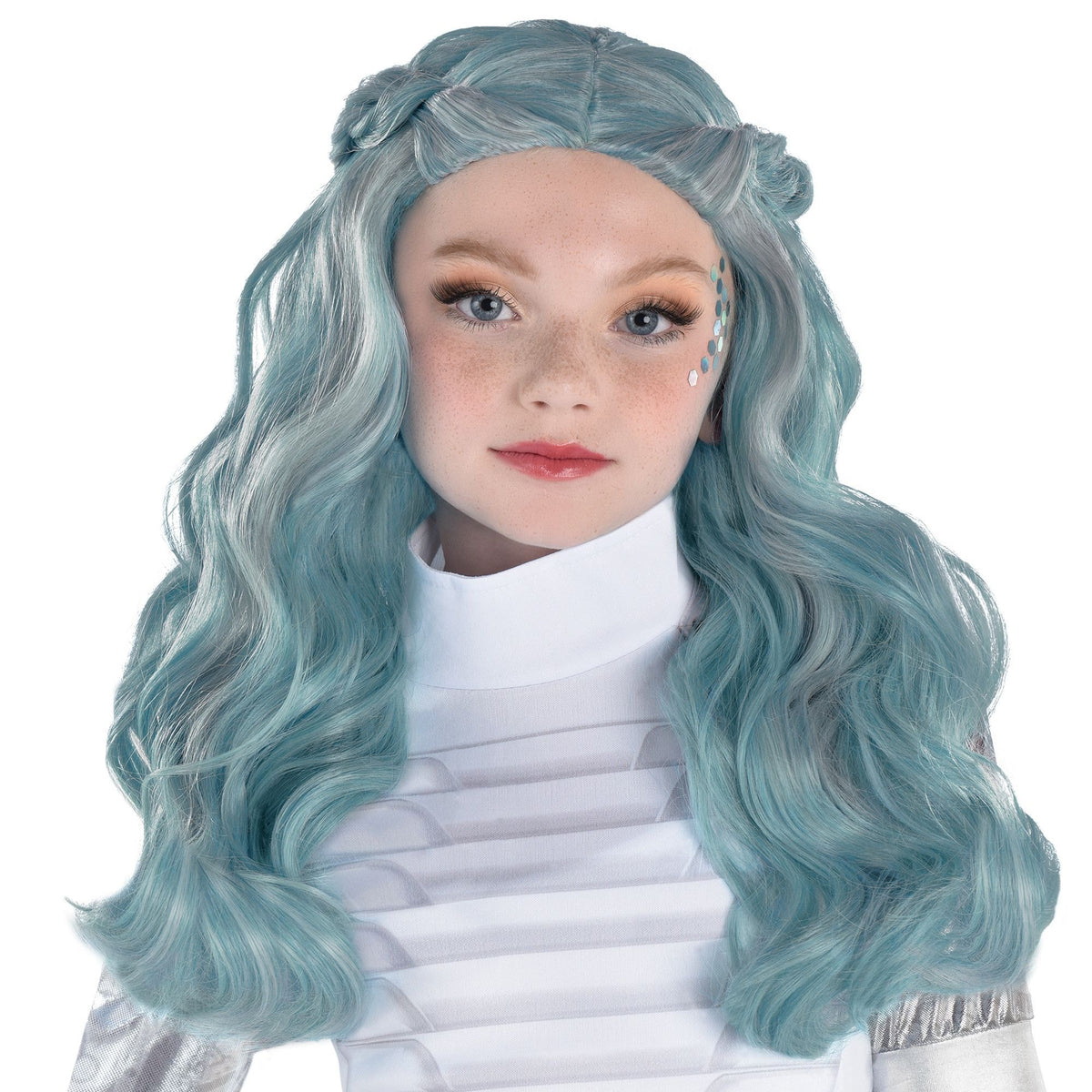 Disney Zombies Addison Long Wavy Wig, Blue, One Size - Case of 12