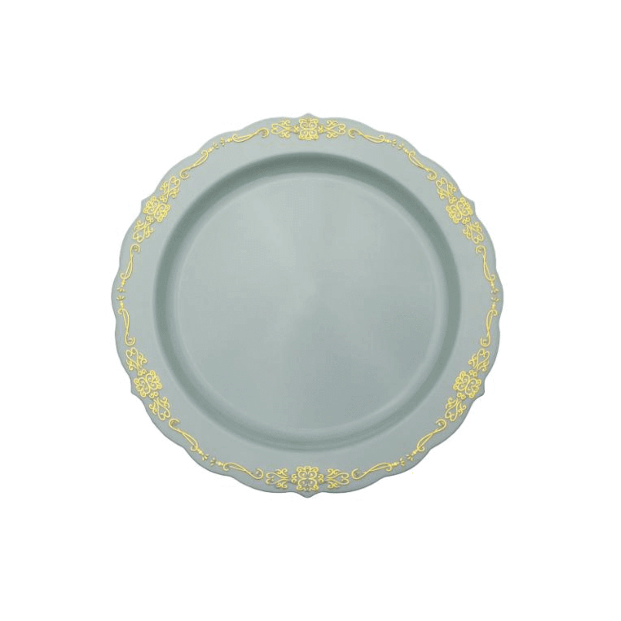 7.5" Robin Blue Victorian Design Plastic Plates (120 Count) - Yom Tov Settings