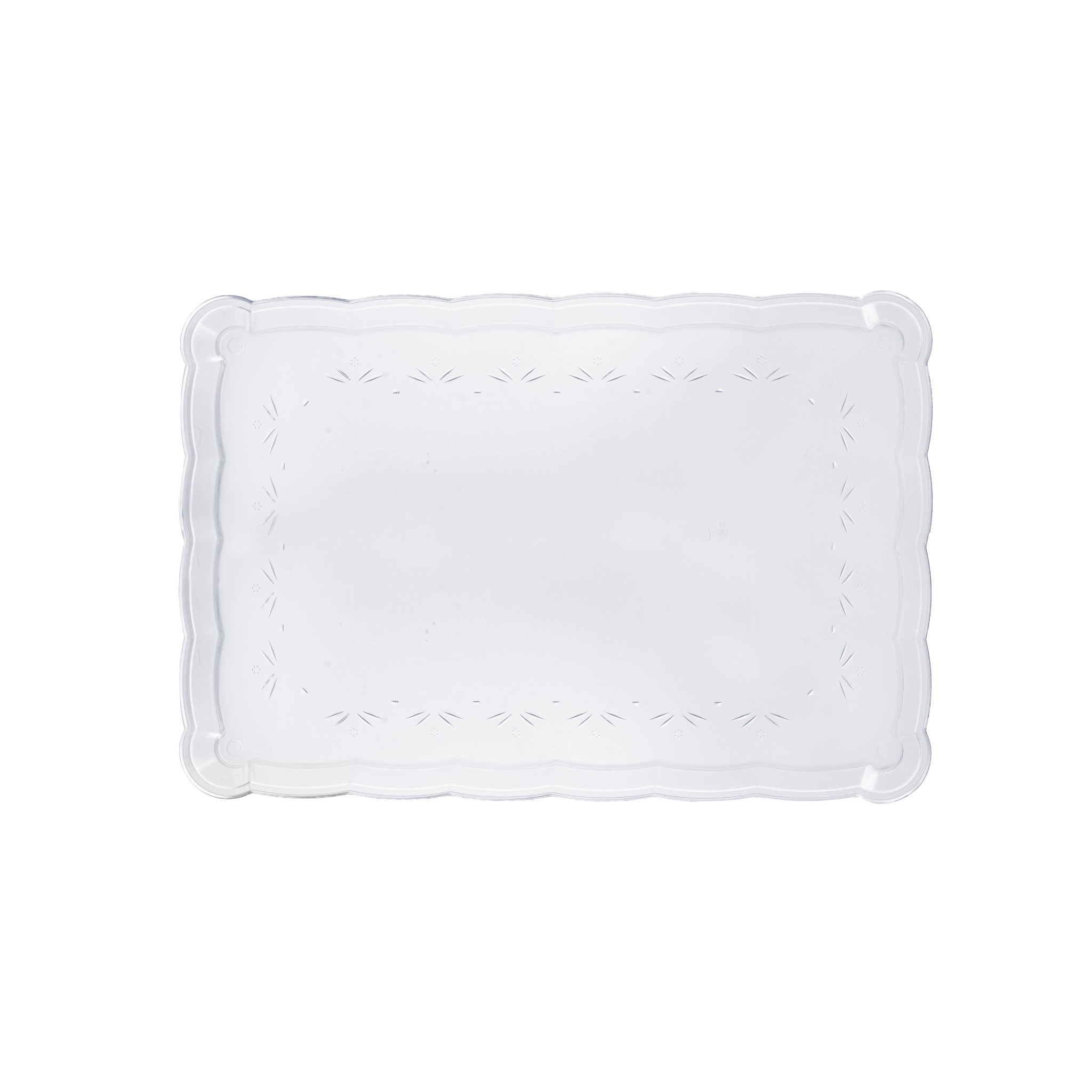 9" x 13" | Clear Plastic Rectangle Tray | 48 Count - Yom Tov Settings