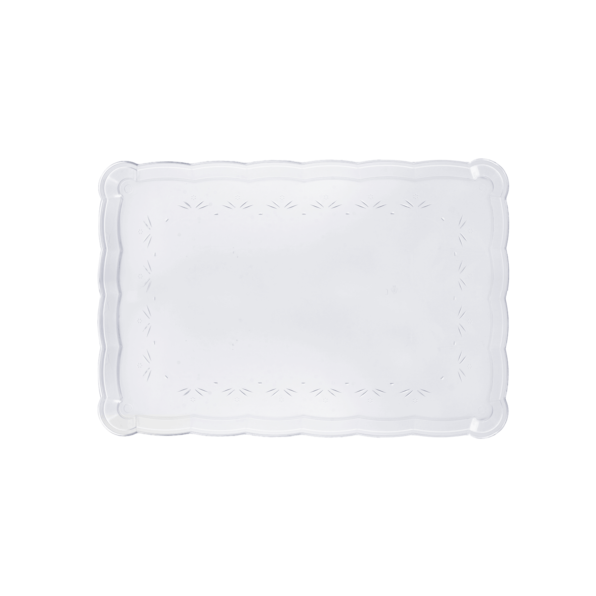 9" x 13" | Clear Plastic Rectangle Tray | 48 Count - Yom Tov Settings