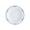12 oz. White / Navy Victorian Design Plastic Bowls (120 Count) - Yom Tov Settings
