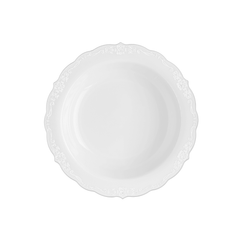 12 oz. Clear Victorian Design Plastic Bowls (120 Count) - Yom Tov Settings