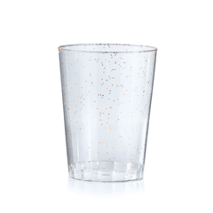 10 Oz. Rose Gold Sparkle Plastic Tumblers | 480 Count - Yom Tov Settings