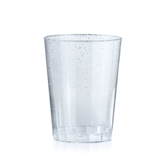 10 Oz. Silver Sparkle Plastic Tumblers | 480 Count - Yom Tov Settings