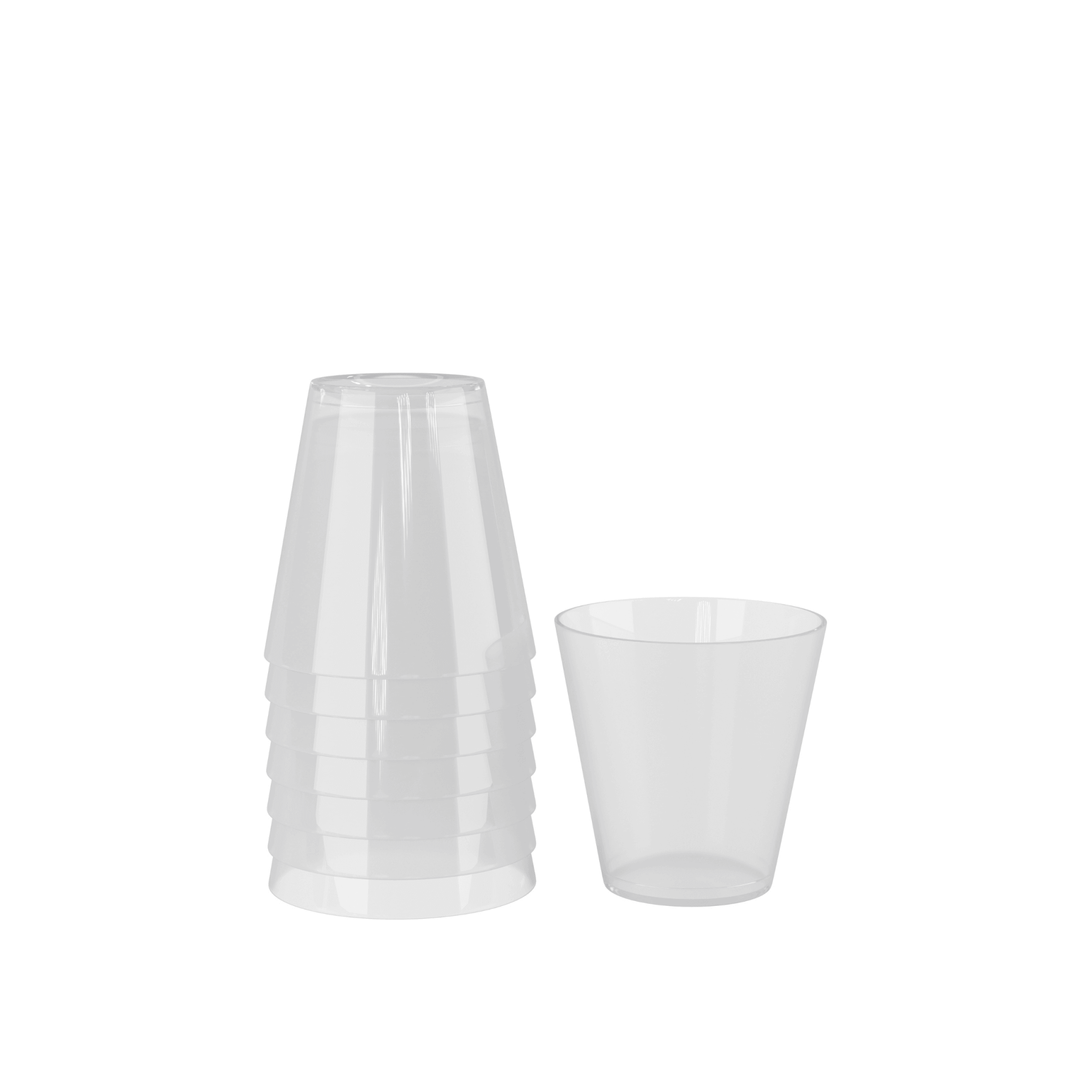 2 Oz. White Pearl Plastic Shot Glasses | 2500 Count - Yom Tov Settings