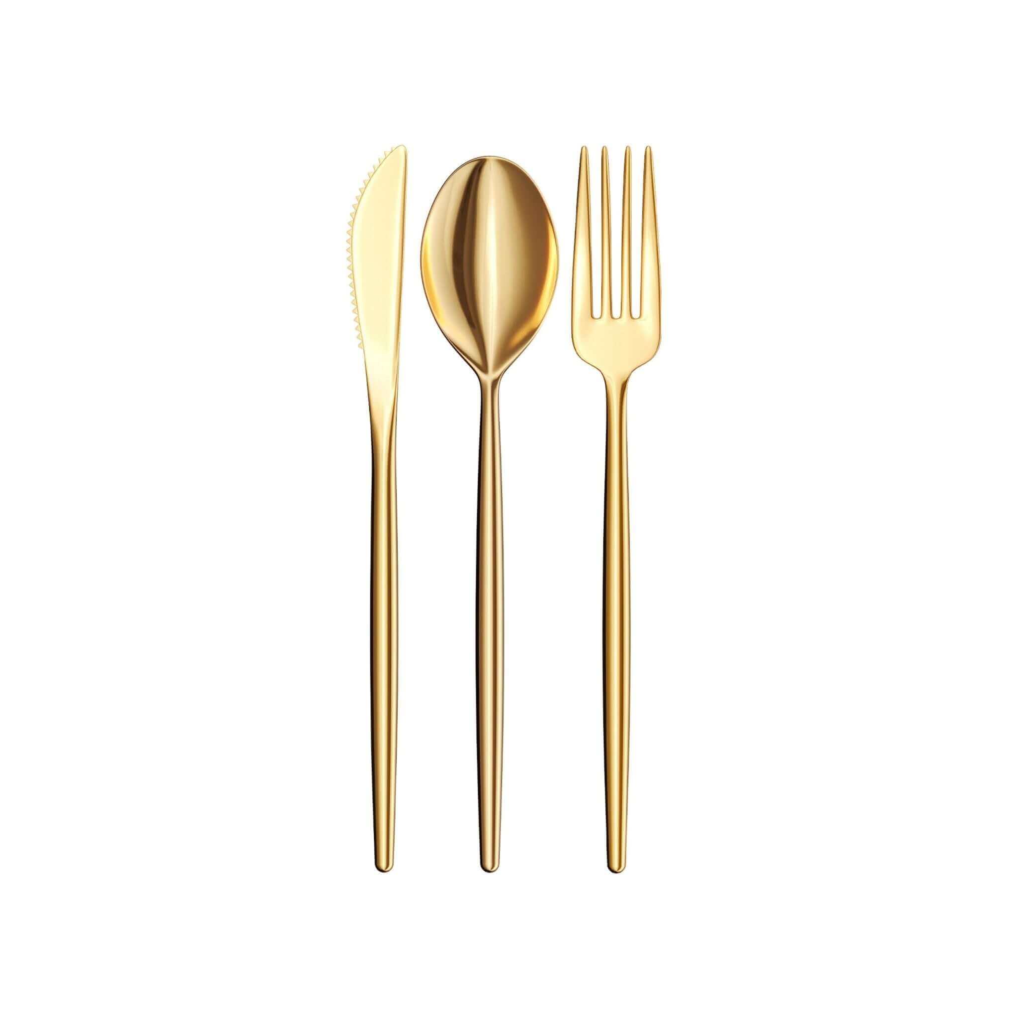 480 Piece Gloss Gold Full Cutlery Combo Set