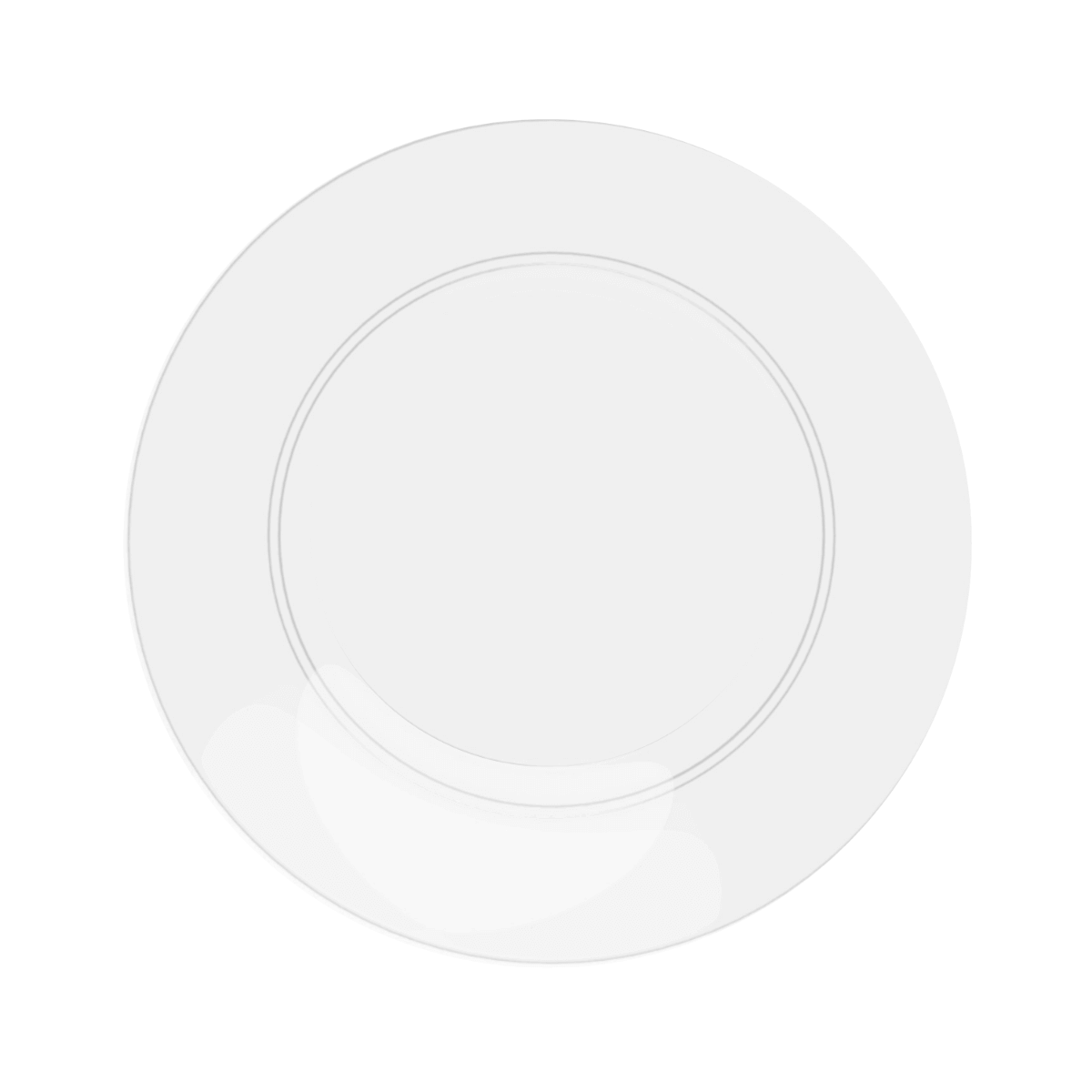 10" Trend Glass Look Plastic Plates (40 Count) - Yom Tov Settings