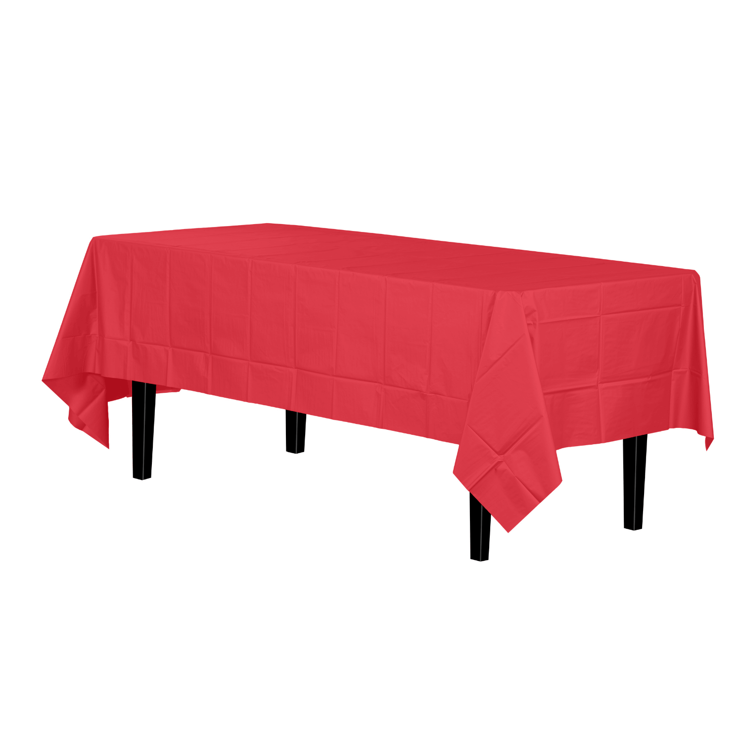 Premium Red Plastic Tablecloth | 96 Count - Yom Tov Settings