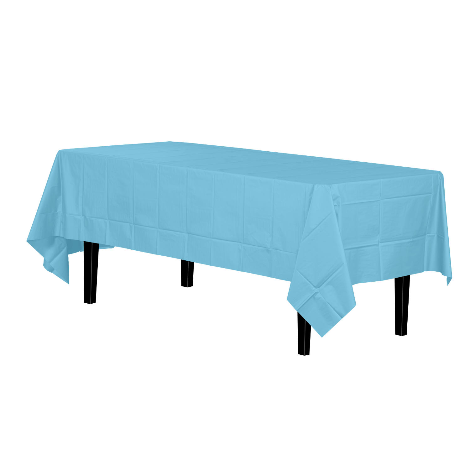 Premium Sky Blue Plastic Tablecloth | 96 Count - Yom Tov Settings