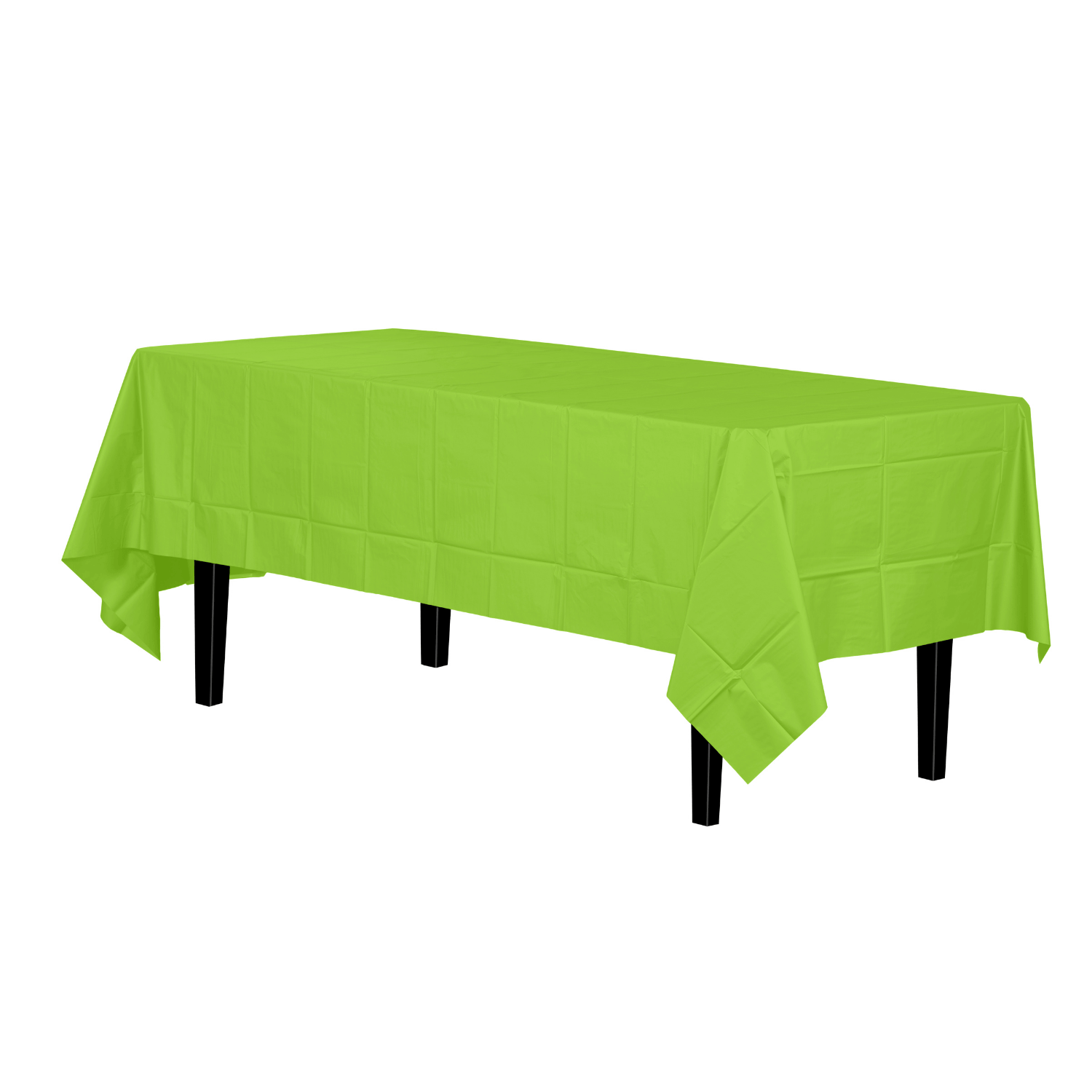 Premium Lime Green Plastic Tablecloth | 96 Count - Yom Tov Settings